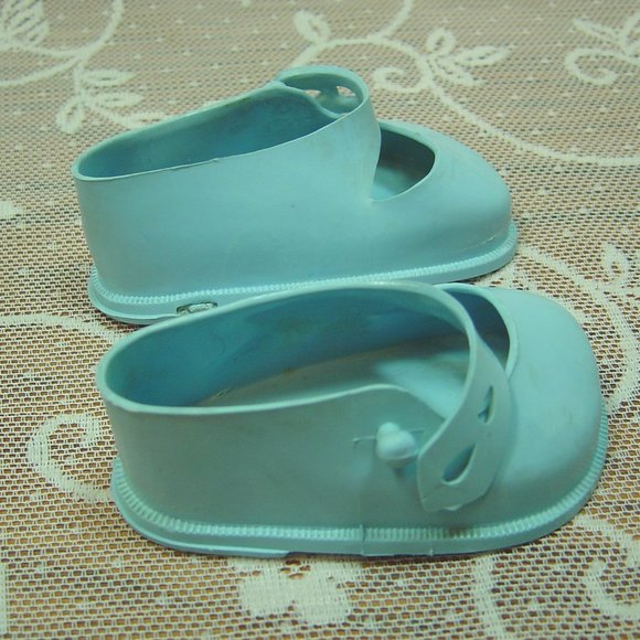Vintage light blue doll shoes by Fairyland Prod. USA--#3 - Picture 4 of 5